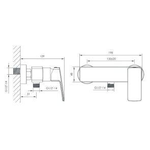 Змішувач для душу Imprese Grafiky ZMK061901080 №2