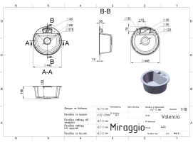 Кухонная мойка Miraggio Valencia (TERRA)