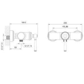 Змішувач для душу Imprese Hydrant ZMK031806080 №2