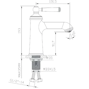 Смеситель для раковины Imprese Hydrant ZMK031806010 №2