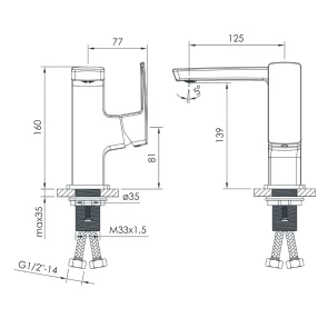 Змішувач для раковини Imprese Grafiky ZMK041807012 №2