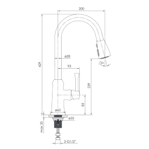 Змішувач для кухні Imprese Podzimu Ledove ZMK01170115 №2