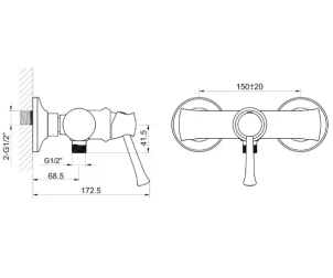 Змішувач для душу Imprese Podzimа Ledove ZMK01170108 №2