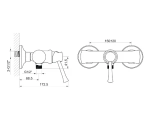 Змішувач для душу Imprese Podzimа Zrala ZMK02170808 №2