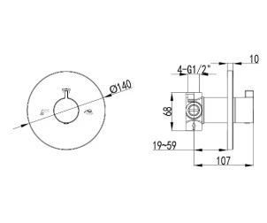 Запорно-переключающий вентиль на 3 потребителя, Imprese ZAMEK VR-151031 №2