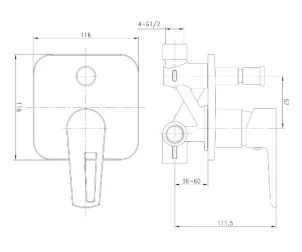 Смеситель с переключателем Imprese Breclav VR-10245WZ №2