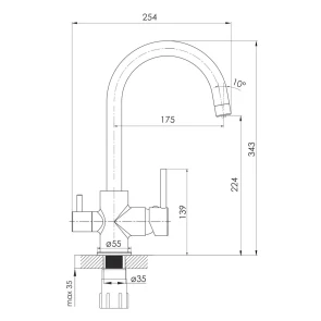 Змішувач для кухні Imprese Daisy 55009-UB №2