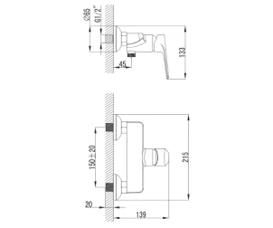 Змішувач для душа IMPRESE BARKA 15265 №2