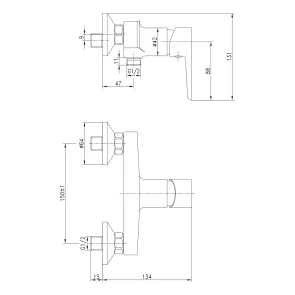 Смеситель для душа Imprese Breclav 15245 №2