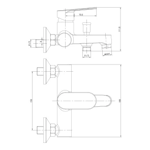 Змішувач для ванни Imprese Lesna 10070 №2