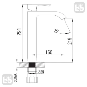 Змішувач для раковини Imprese Vyskov 05340-H №4