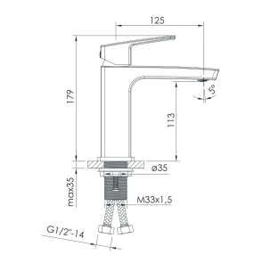 Змішувач для умивальника IMPRESE GRAFIKY ZMK061901010 №2