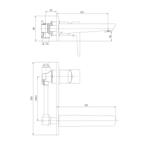 Змішувач для умивальника Imprese Breclav VR-05245W №2