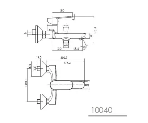 Білий Змішувач для ванни IMPRESE LASKA 10040W №2