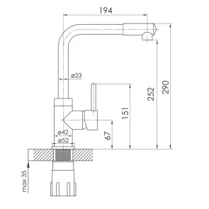 Смеситель для кухни IMPRESE LOTTA 55400 №2