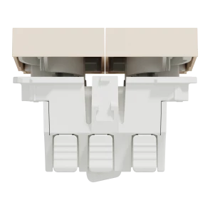 Перемикач 2-клавішний, 10А, 2 модулі, бежевий Unica New Studio №5