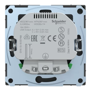 D-Life Розетка 16 A USB A+C 3 A, Антрацит №3