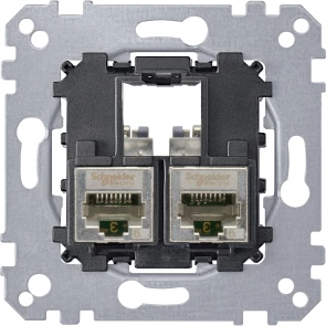 МЕХАН.ІНФ.РОЗЕТКИ RJ45,2-П,КАТ.5e STP №1