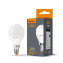 LED лампа VIDEX G45e 3.5W E14 3000K