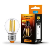 LED лампа VIDEX Filament G45F 6W E27 3000K