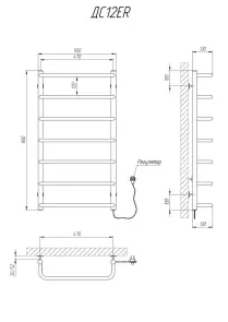 Рушникосушарка KOSSER Скоба 900х500/7 ЕR рег. №5