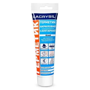 Герметик акриловий Lacrysil санітарний білий 150 г №1