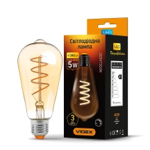 LED лампа VIDEX Filament G45FA 4W E27 2200K бронза