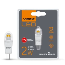 LED лампа VIDEX Filament G125FAD 7W E27 2200K дімерна бронза