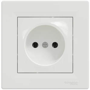Розетка без заземлення, Біла, Asfora EPH3000121 комплект 10 шт №2