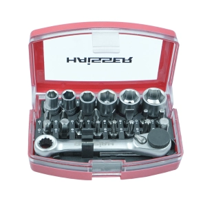 Набор головок торцевых с трещоткой 1/4" 24 ед. HAISSER №1