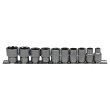Набір головок торцевих HEX 3/8" Cr-V 8-19мм 10 од. HAISSER