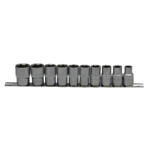 Набір головок торцевих HEX 1/2" Cr-V 10-22мм 10 од. HAISSER №1