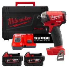 Гвинтокрут акумуляторний гідравлічний 1/4'' HEX MILWAUKEE, M18 FUEL FQID-502X, 50Нм (+ заряд. устройство, 2 аккум.Х 5Ач, кейс)