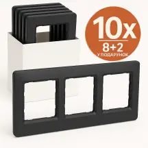 Рамка 3-постовая, Черный, Sedna Design SDD314803 комплект 10 шт