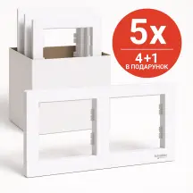 Рамка 2-постова, горизонтальна, Біла, Asfora EPH5800221 комплект 5 шт