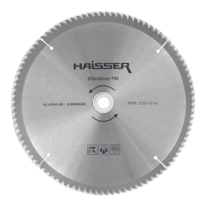 Диск пильний по алюмінію - 255х30 96 зуб. (HAISSER) №1
