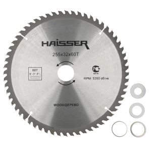 Диск пильный по дереву – 255x32 60 зуб. (HAISSER) №1