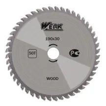 Диск пильний по дереву - 190х30 50 зуб. (WERK)