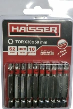 Біта - TORX30 х 50мм, набір 10шт., блістер (HAISSER)
