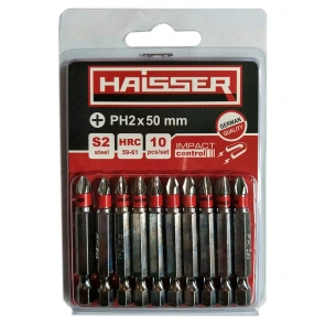 Біта - PH2 х 50мм, набір 10шт., блістер (HAISSER) №1