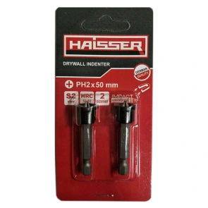 Бита по гипсокартону - PH2 х 50мм, набор 2шт., блистер (HAISSER) №1