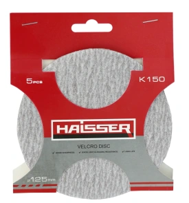 Круг шлифовальный самоклеящийся - 125мм, k 150, н-р 5шт (HAISSER) №1
