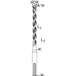 Бур Bosch SDS-Plus-1 (10х100х160 мм) (2608579124) №2