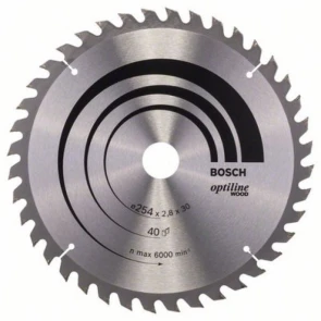 Пильный диск Bosch Optiline Wood (254х30х40Т) (2608640443) №1