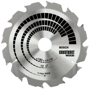Пильный диск Bosch Construct Wood (190х30х12Т) (2608640633) №1