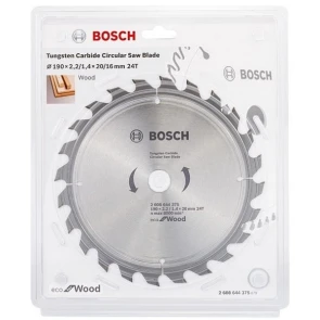 Пильный диск Bosch Eco for Wood (190х20х24Т) (2608644375) №1