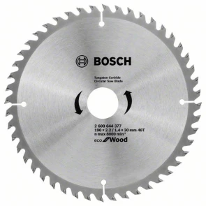 Пиляльний диск Bosch Eco for Wood (190х30х48Т) (2608644377) №1