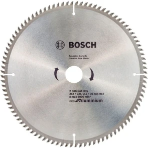 Пиляльний диск Bosch Eco for Aluminium (254х30х96Т) (2608644395) №1