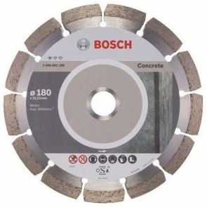 Алмазный отрезной круг по бетону Bosch PF Concrete (180х22.23) (2608602199) №1