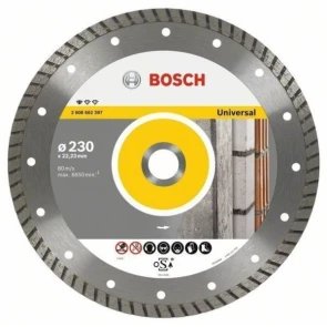 Алмазный отрезной круг по бетону Bosch PF Universal (230х22.23 мм) (2608603252) №1